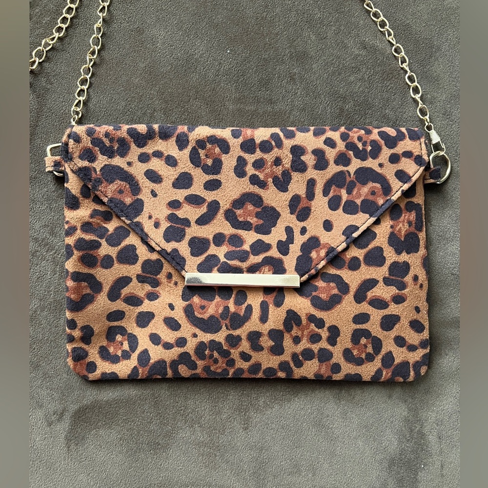 SHEIN cheetah print clutch/purse